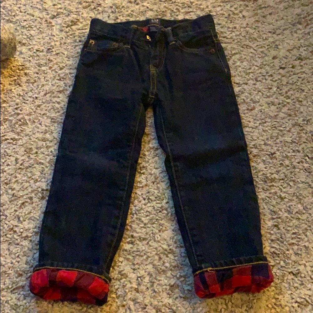 Gap Regular Straight Dark Wash Lined Jeans Size 5